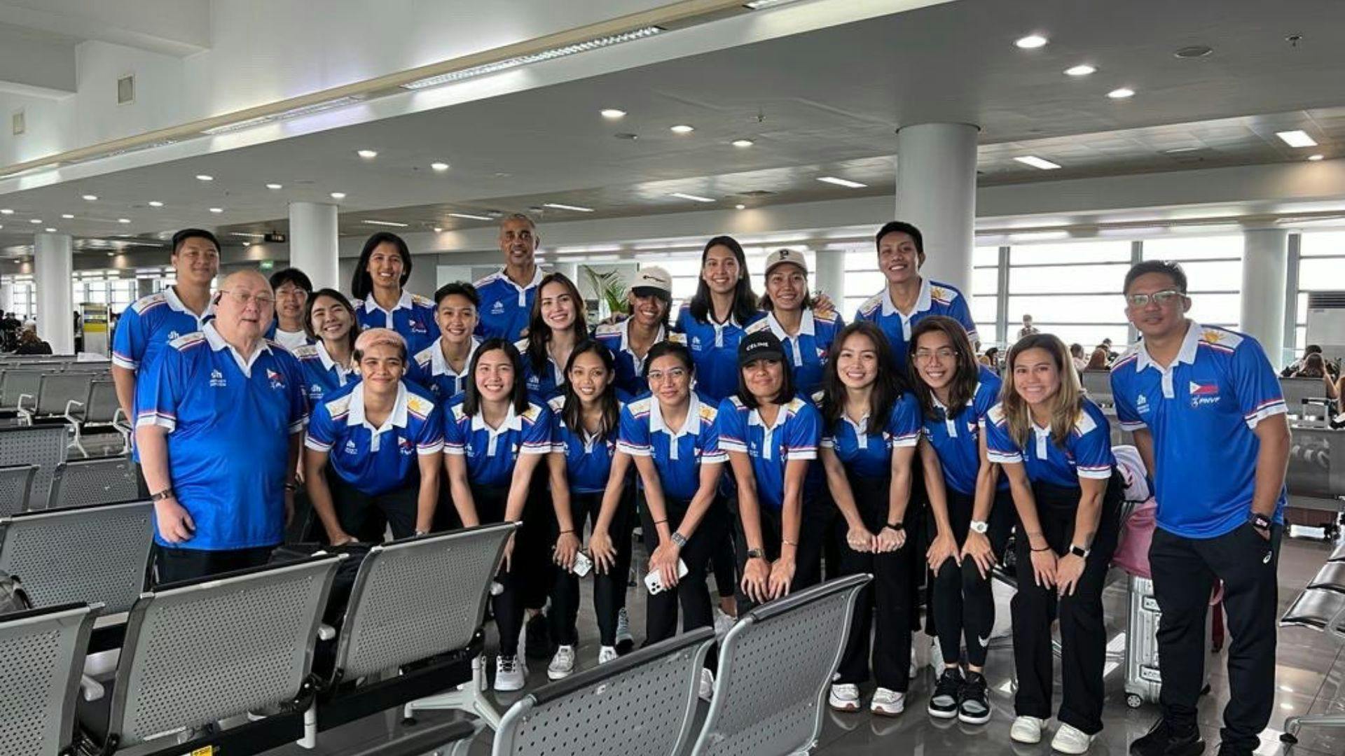 PH women’s volleyball team departs for Japan as part of SEA Games preps